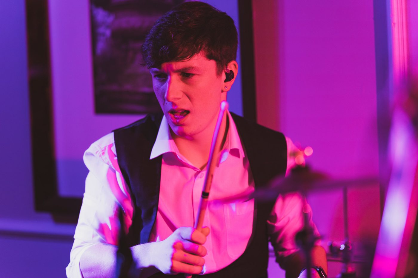 Brodi on drums